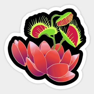 Venus Flytrap Lilly Floral Trippy Artwork Sticker